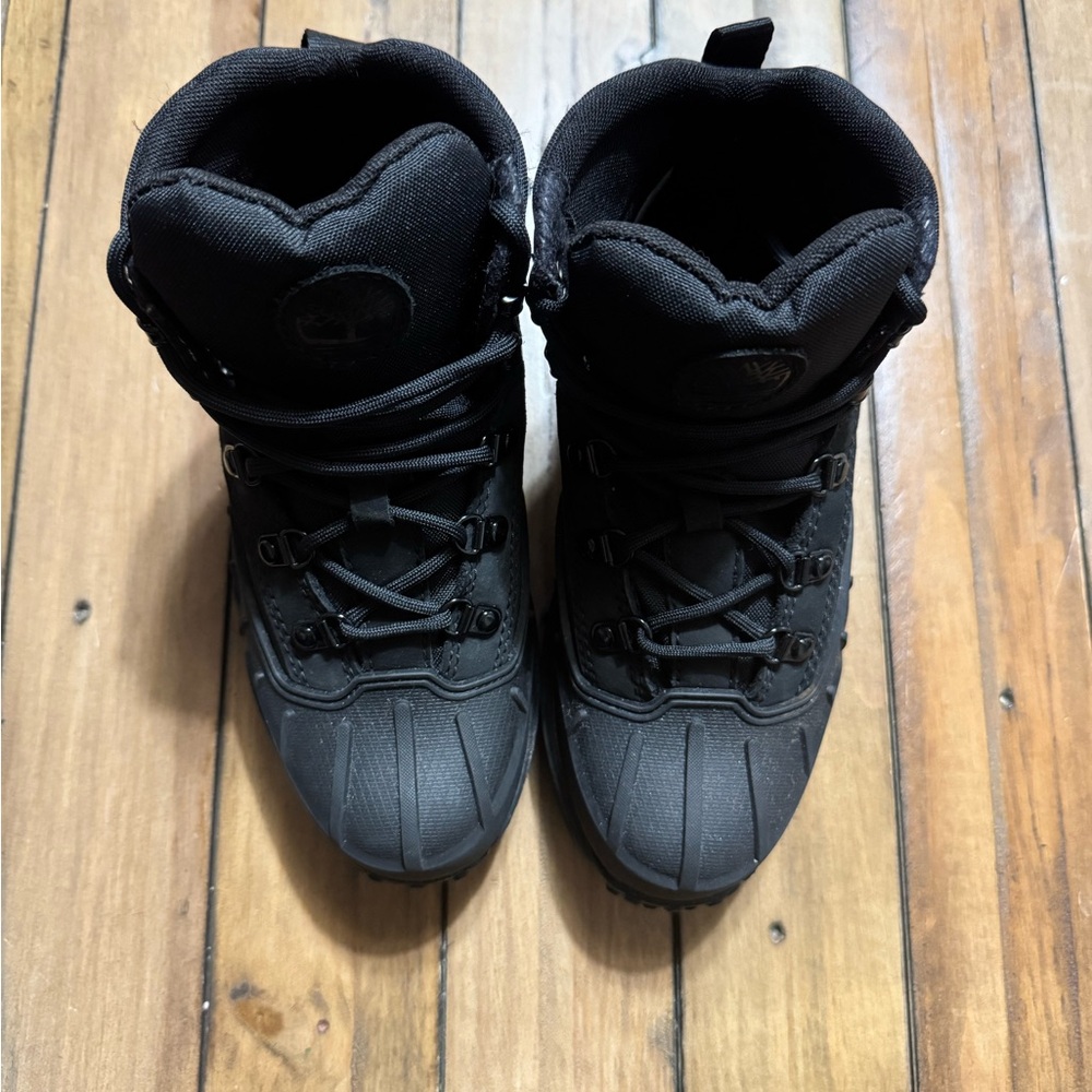 Timberland Kids Black Boots Shell Toe